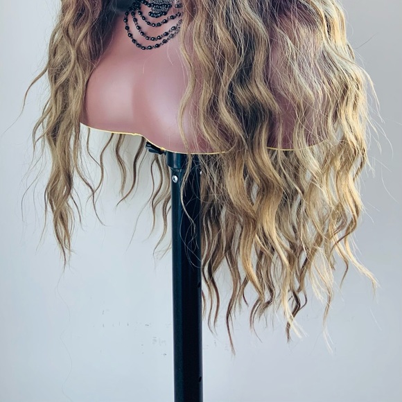 28” Ombre Auburn/Toffee Brown Lace Front Synthetic Wig - Picture 9 of 11